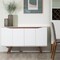 Manhattan Comfort Tudor 53.15 Sideboard with 4 Shelves in White Matte and Maple Cream 1027751 - alternate 3